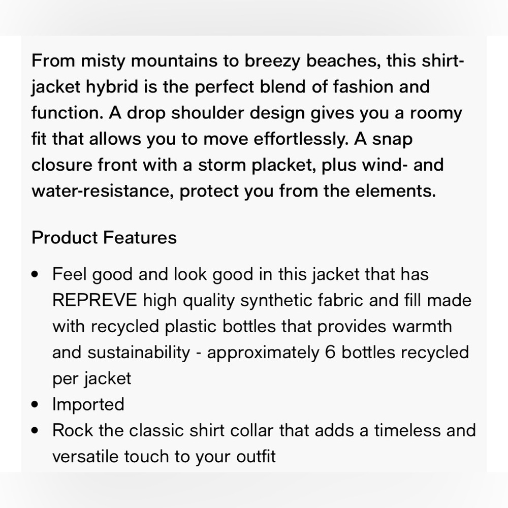 Free Country trailblazer Quilted Utility Shacket Jacket Taupe size small - Picture 9 of 11